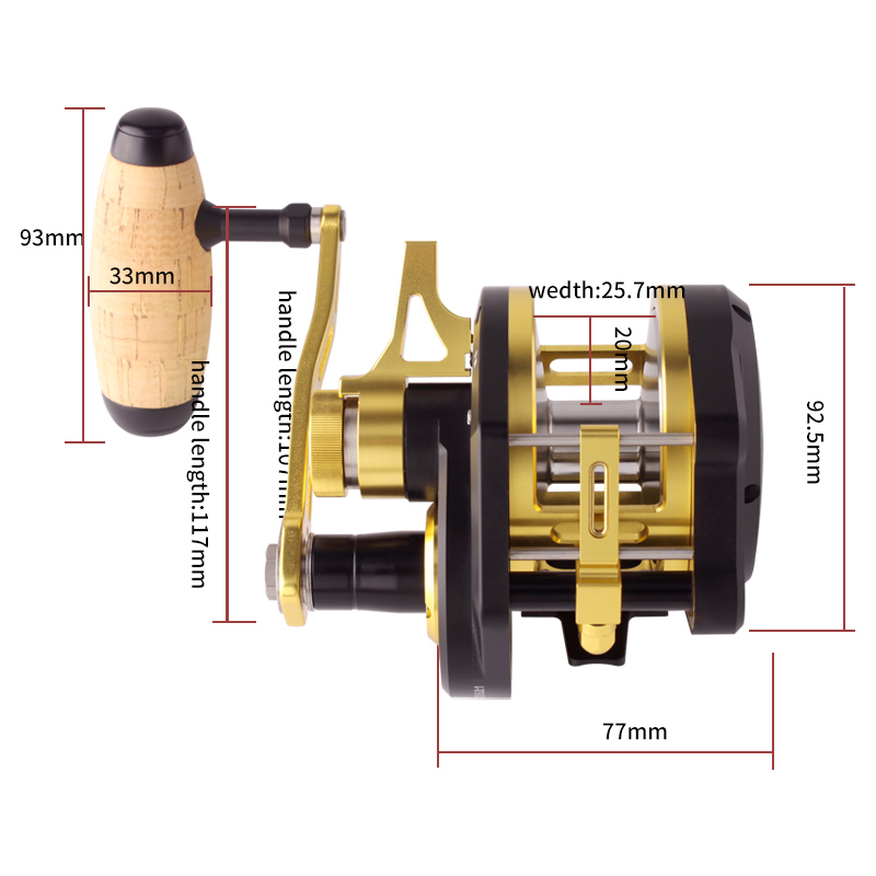 Reel Drag Knob - รูค (RUKE) รอกตกปลาโลหะสำหรับสโลว์จิ๊กกิ้ง ระบบดรัม CNC แรงดึงสูงสุด